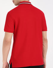 TOMMY HILFIGER Poloshirt rot Regular Fit Baumwolle -46-