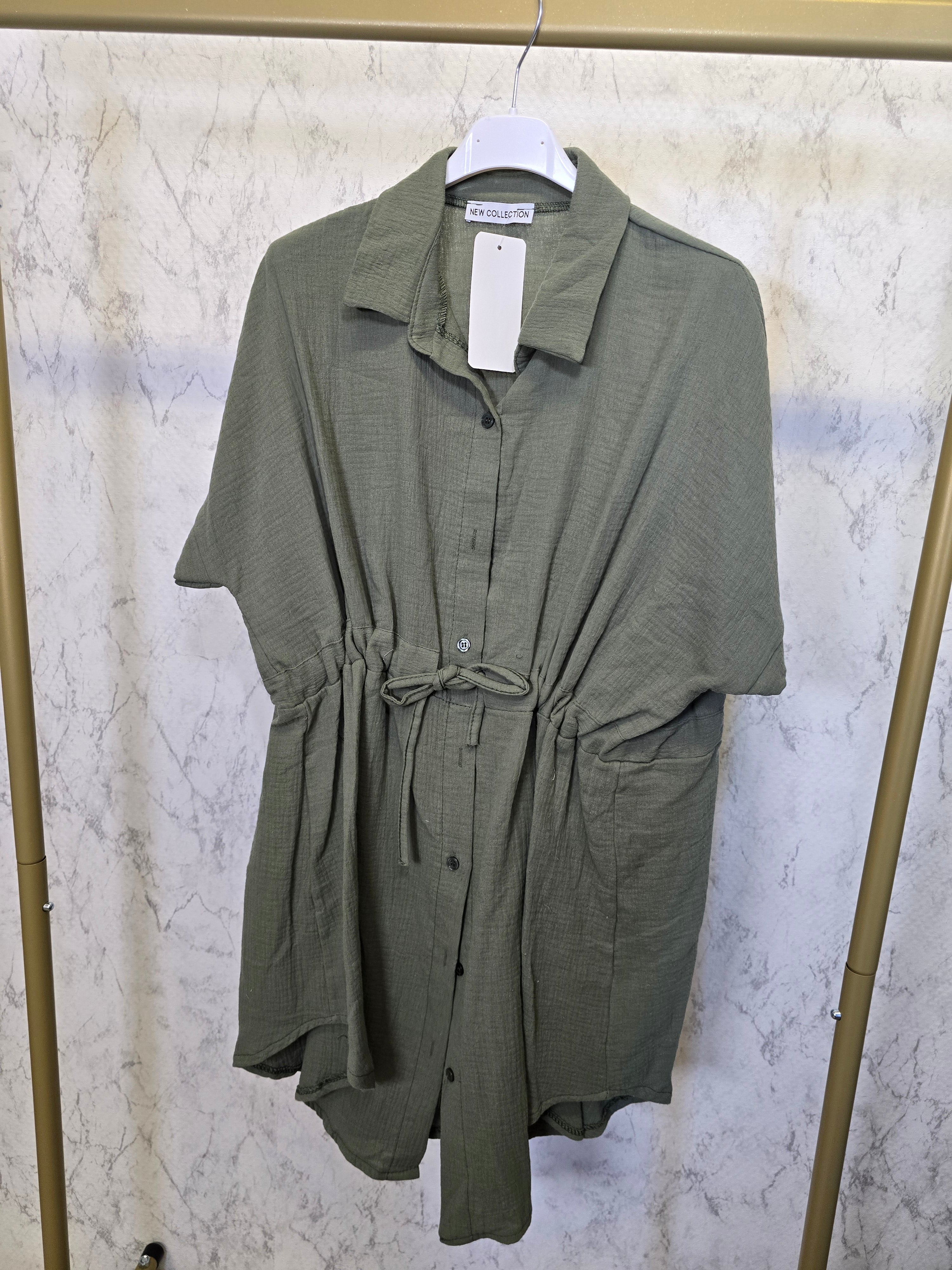 Musselin Kleid Baumwolle Sommer Unterknie lang