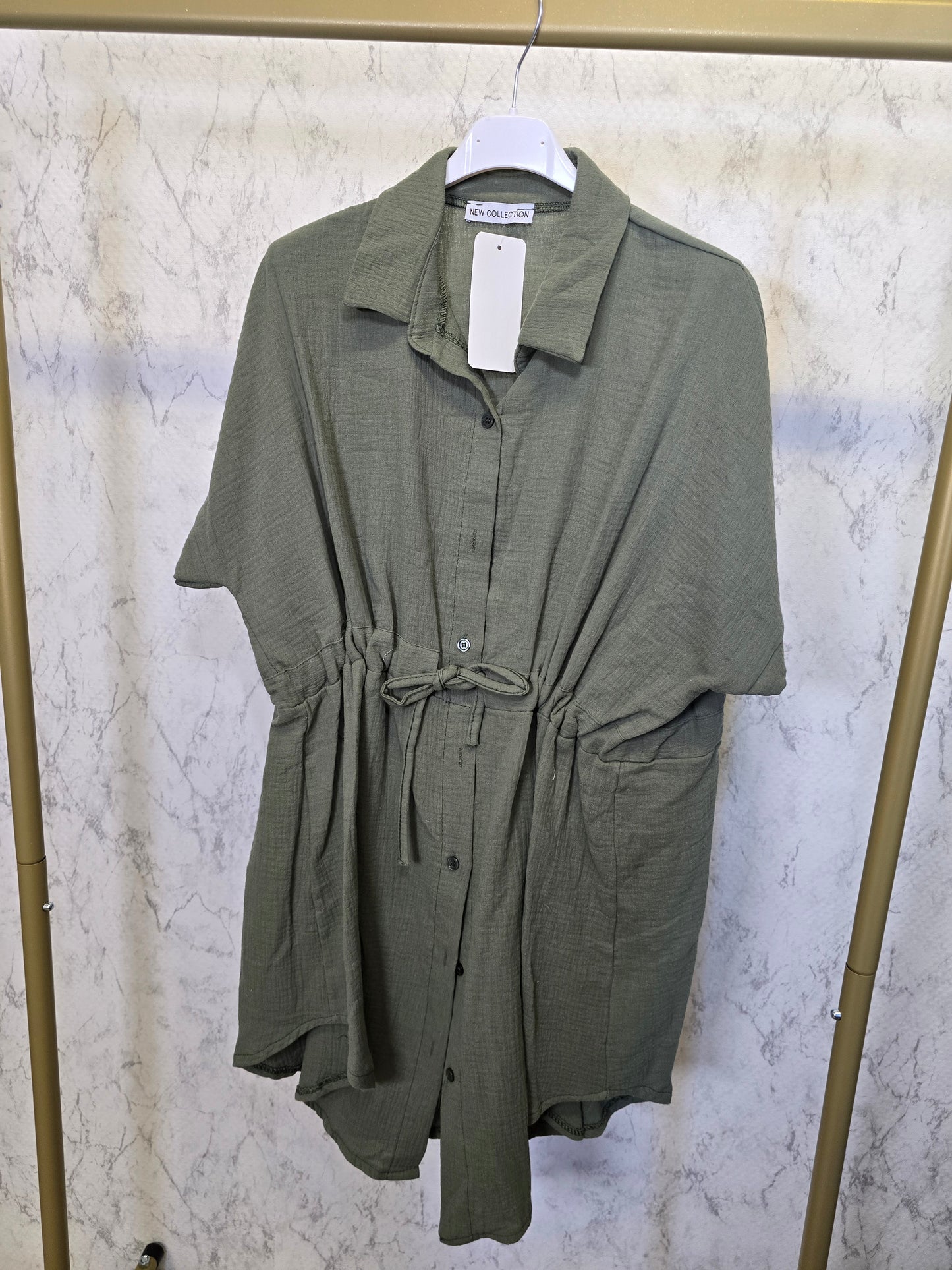 Musselin Kleid Baumwolle Sommer Unterknie lang