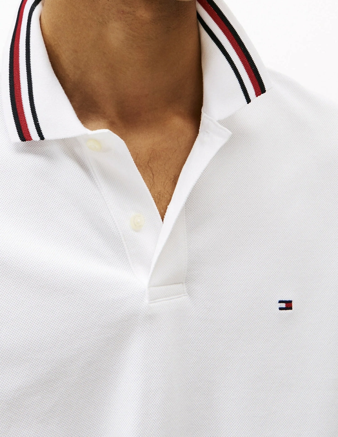 TOMMY HILFIGER Poloshirt weiß Baumwolle Regular Fit -98-