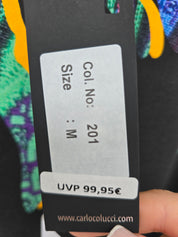 (58) Carlo Colucci Tshirt schwarz bunt M
