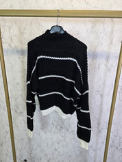 Pullover schwarz gestreift