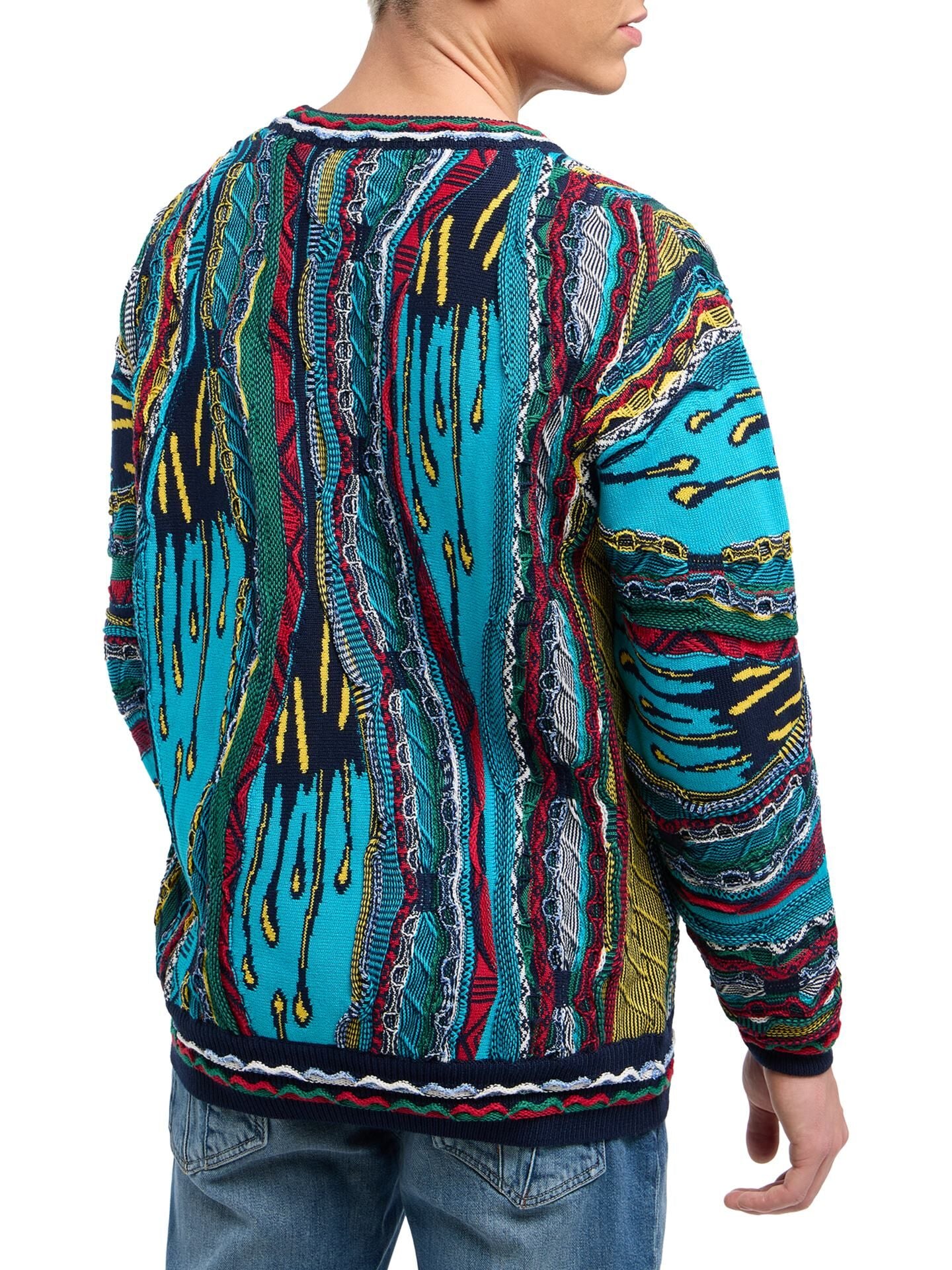 (158) Carlo Colucci 3D Strickpullover Pullover bunt C12508 COL 171