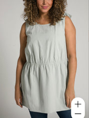 ULLA POPKEN Tank Top kurzarm grau 803677 180 -U25-