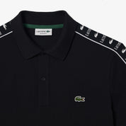 LACOSTE Poloshirt schwarz Schulter Logo -146-