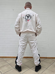 Original UVP 280€ Carlo Colucci  Jogging Anzug creme schwarz Farbspritzer