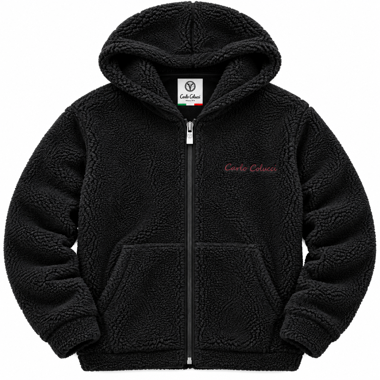 Carlo Colucci Teddyjacke beige schwarz C7729 Col 58 /Col 20