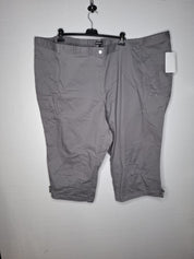 (U21) Ulla Popken Capri Hose grau 667042 12