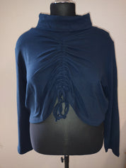 (U33) Ulla Popken Langarmshirt dunkelblau 807746 130