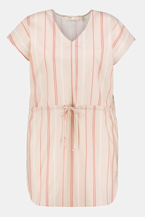 (U26) Ulla Popken Tunika Beige gestreift 804206 665