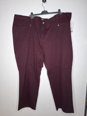 (U17) Ulla Popken Hose dunkel lila 624655 88