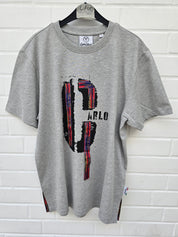 Carlo Colucci Tshirt schwarz / grau Großes C Brust