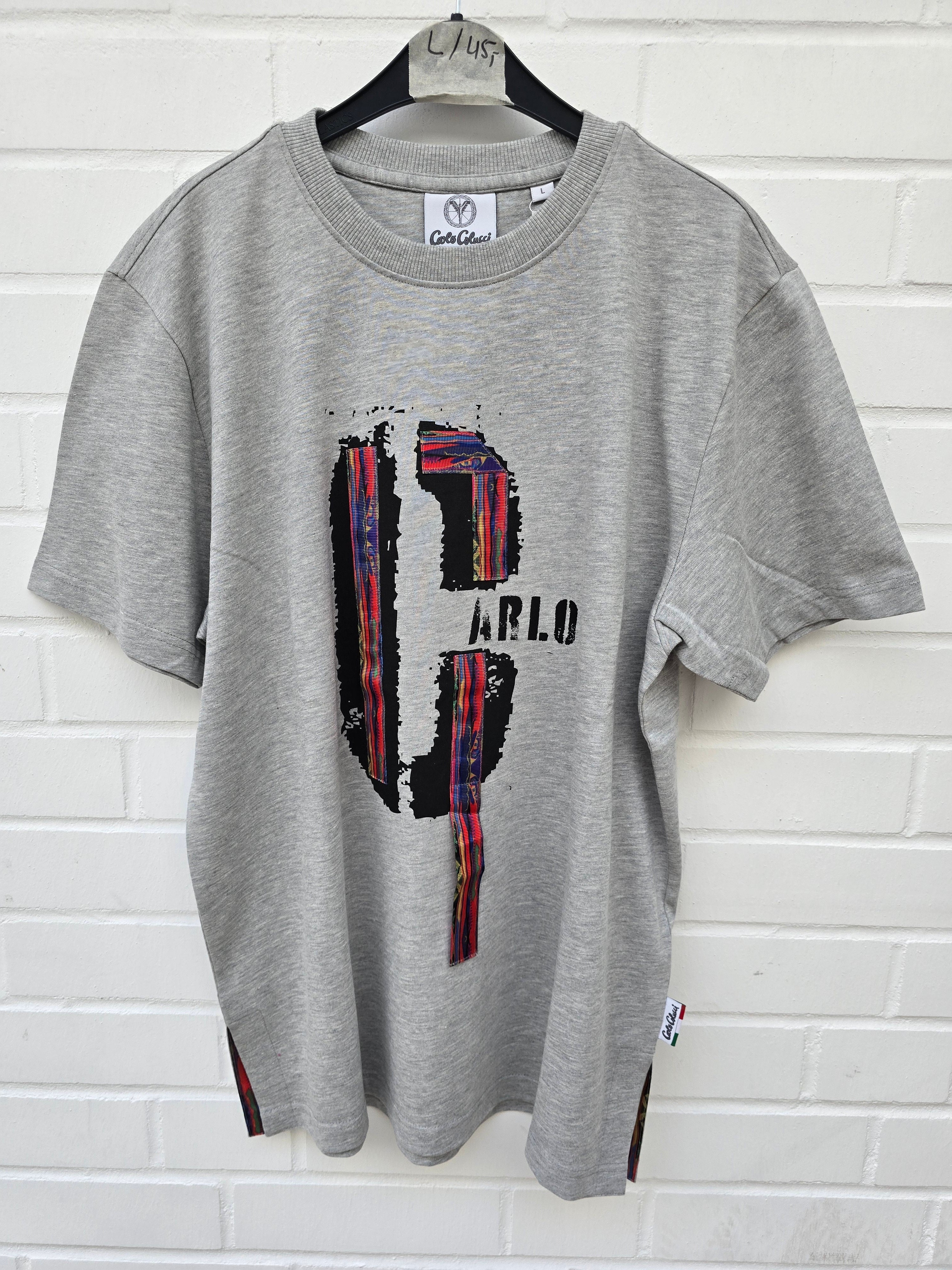Carlo Colucci Tshirt schwarz / grau Großes C Brust