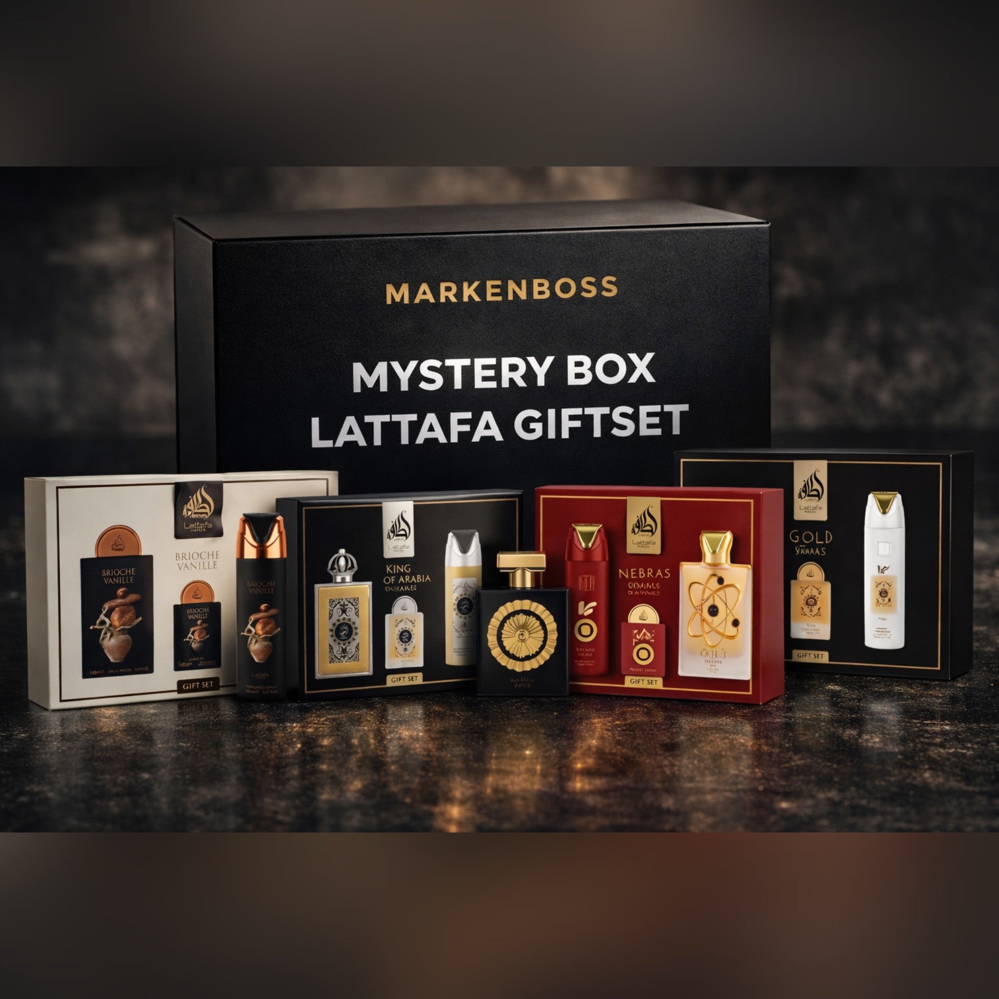 MYSTERY BOX Lattafa Giftset Unisex / Herrenparfüm Geschenk Parfüm Set 4 Teilig Uvp 49€-59€