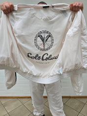 Original UVP 280€ Carlo Colucci  Jogging Anzug creme schwarz Farbspritzer