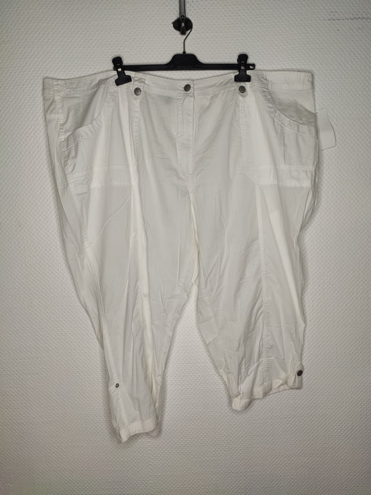 (U15) Ulla Popken Capri Hose weiß 720673 20