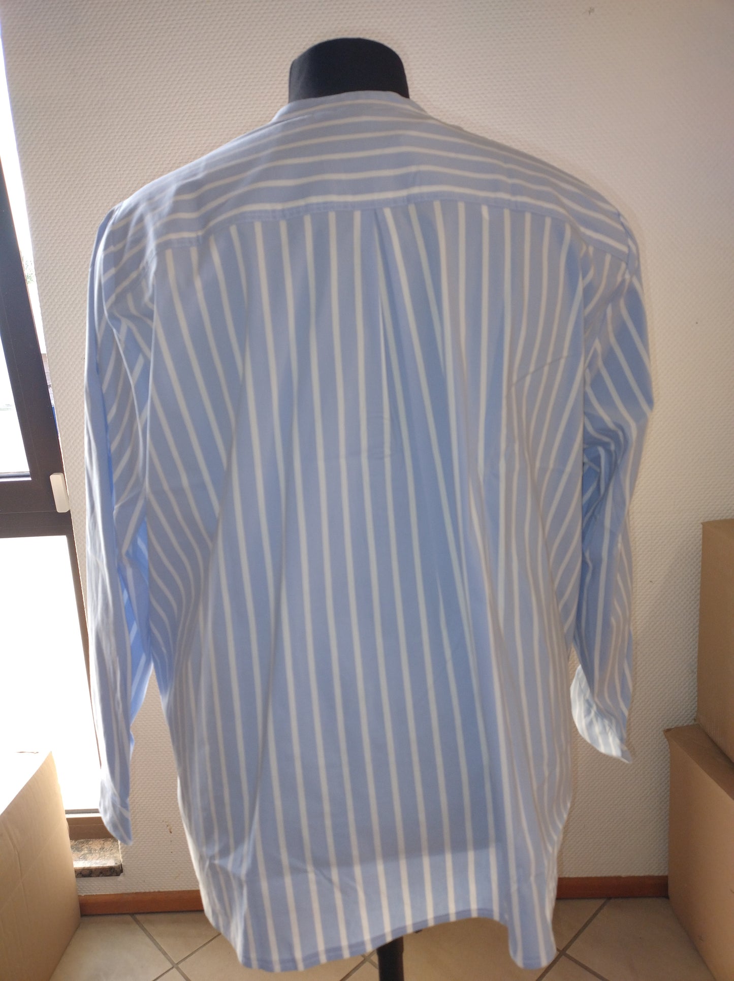 (U25) Ulla Popken Hemd Blau/Weiß 790044 700