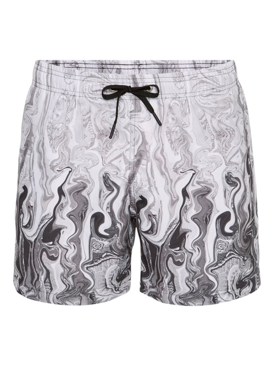(163) Carlo Colucci Badehose Badeshort grau muster C2645 neueste Kollektion