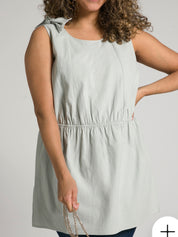 ULLA POPKEN Tank Top kurzarm grau 803677 180 -U25-