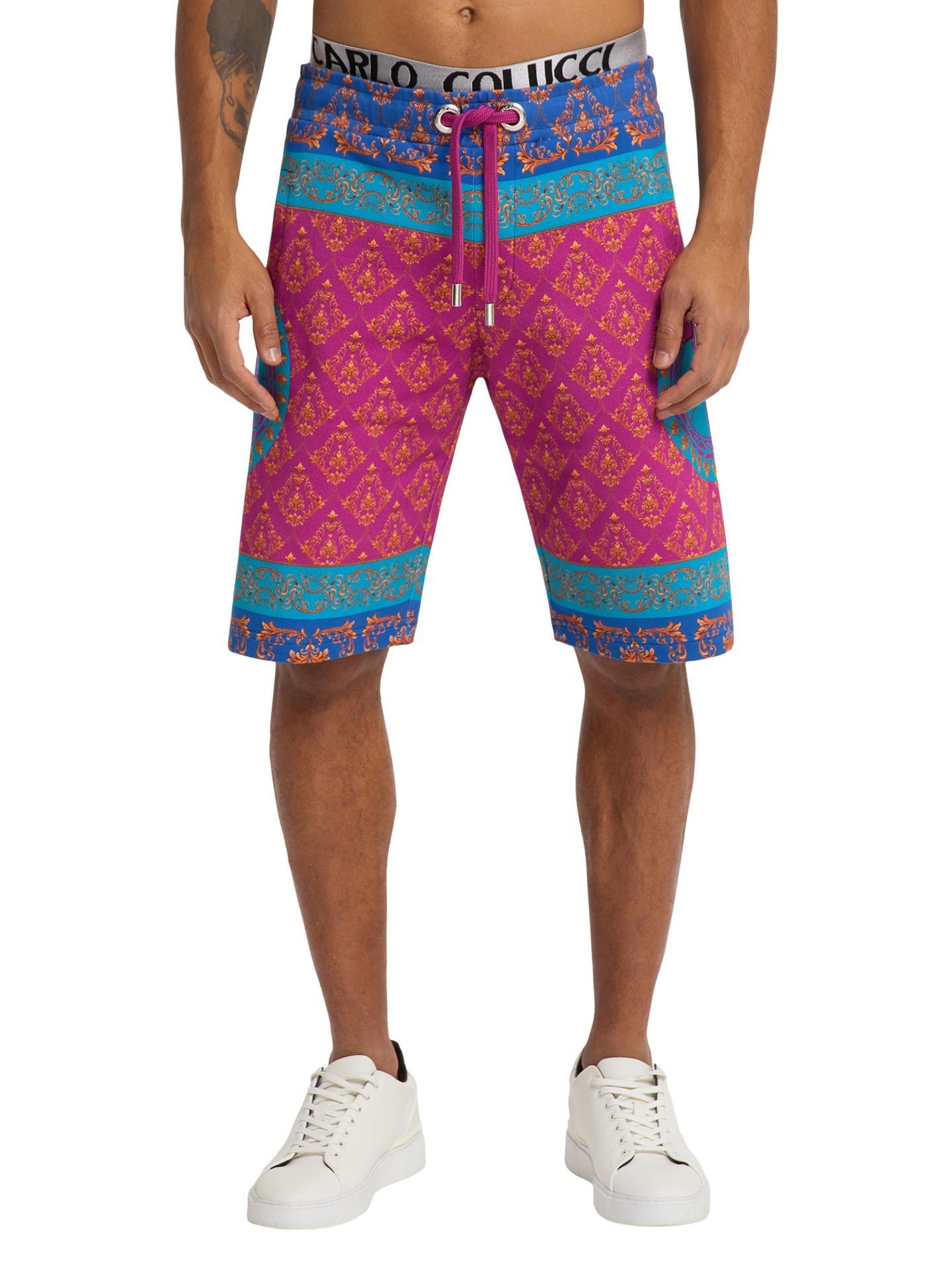 Carlo Colucci Herren Short blaupink DAH-C4310-121