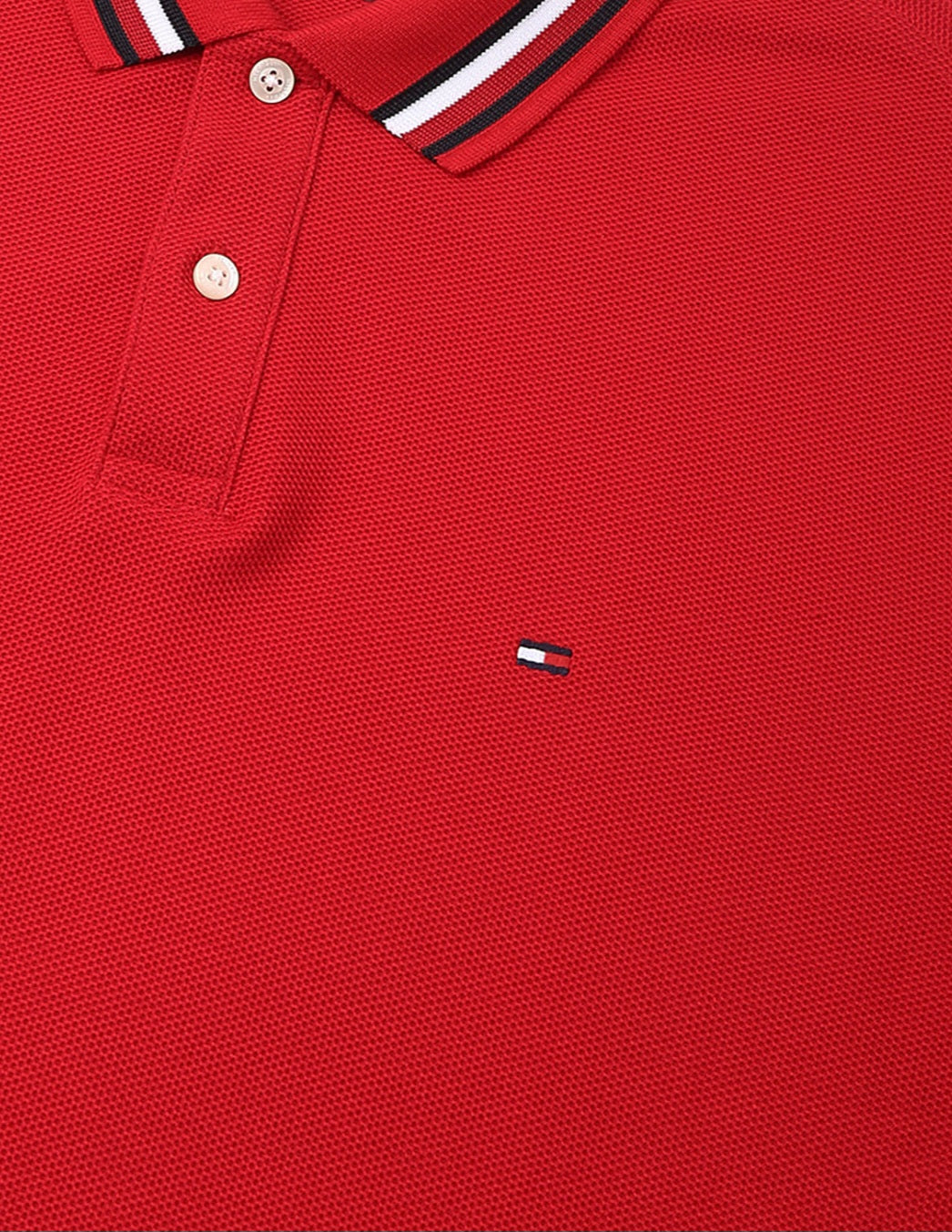 TOMMY HILFIGER Poloshirt rot Regular Fit Baumwolle -46-