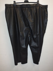 (U6) Ulla popken Lederhose schwarz 800679 100
