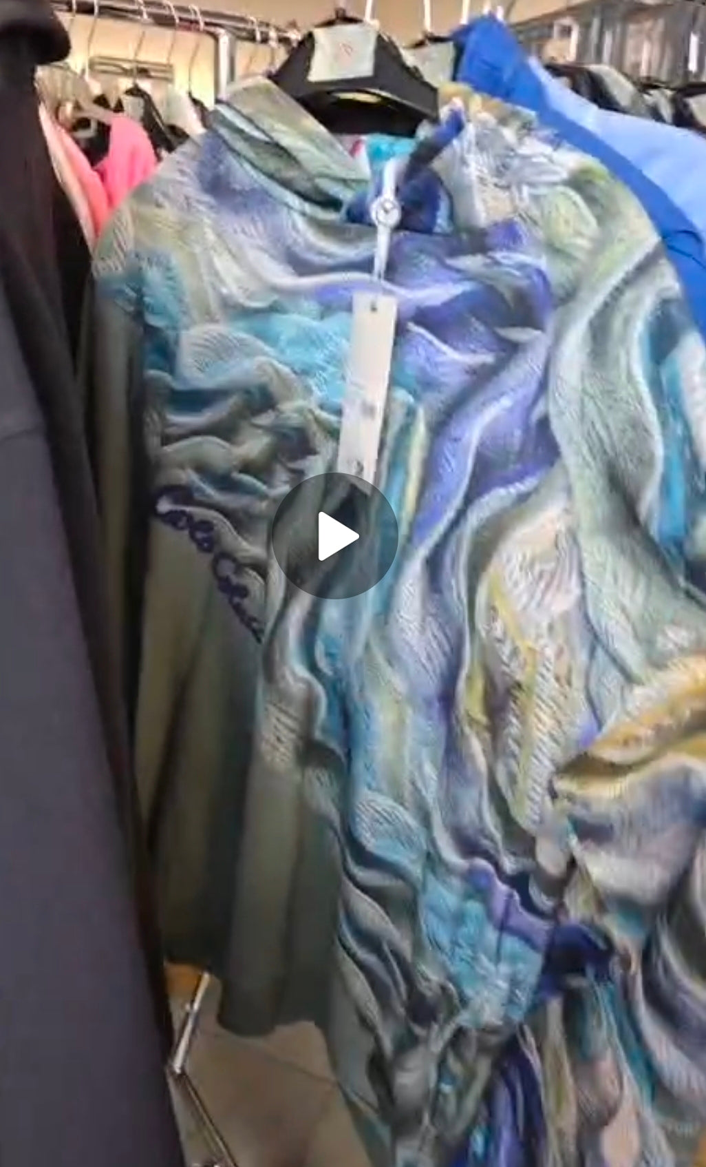 Nr 28 Carlo Colucci Hoodie uvp 189,99 blau muster