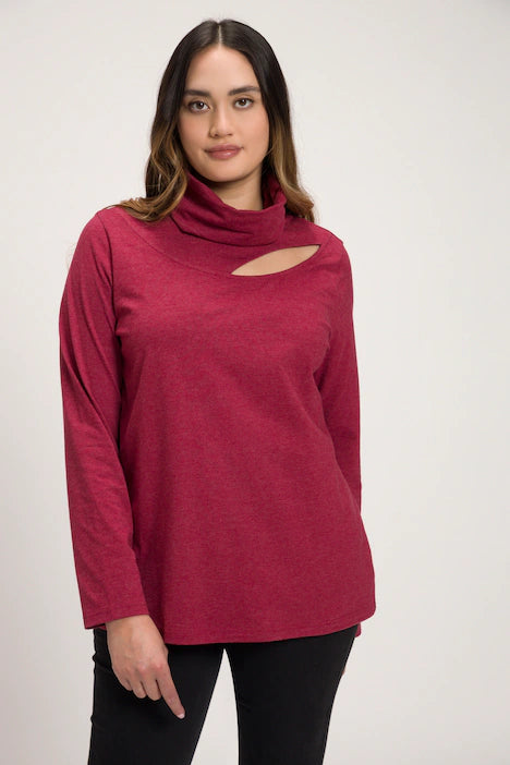 (U31) Ulla Popken Langarmshirt Rot 810002 540