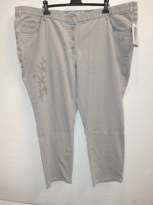 (U3) Ulla Popken Jeans hell grau schwarz 790915 93