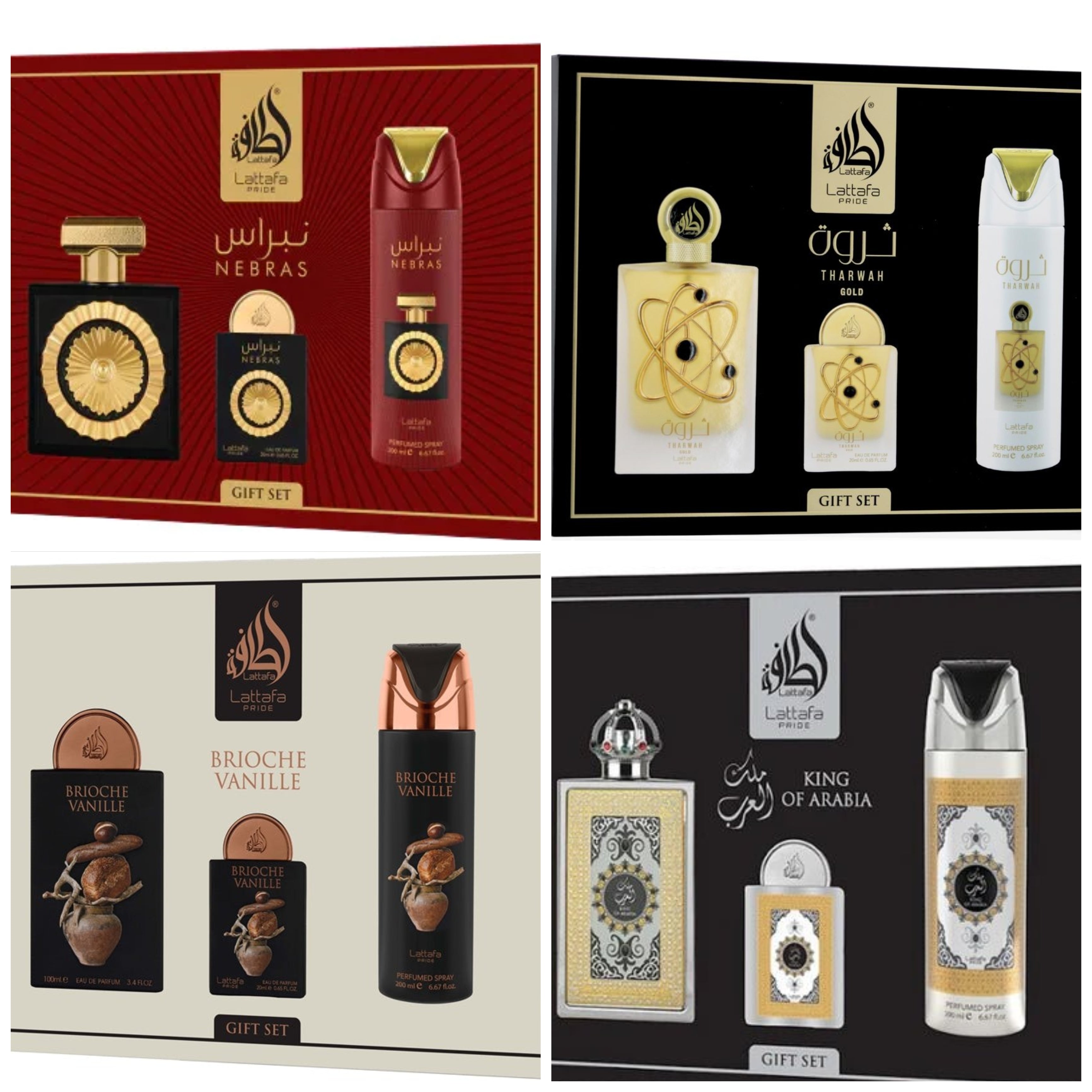 Lattafa Geschenksets Giftset 4 teilig.