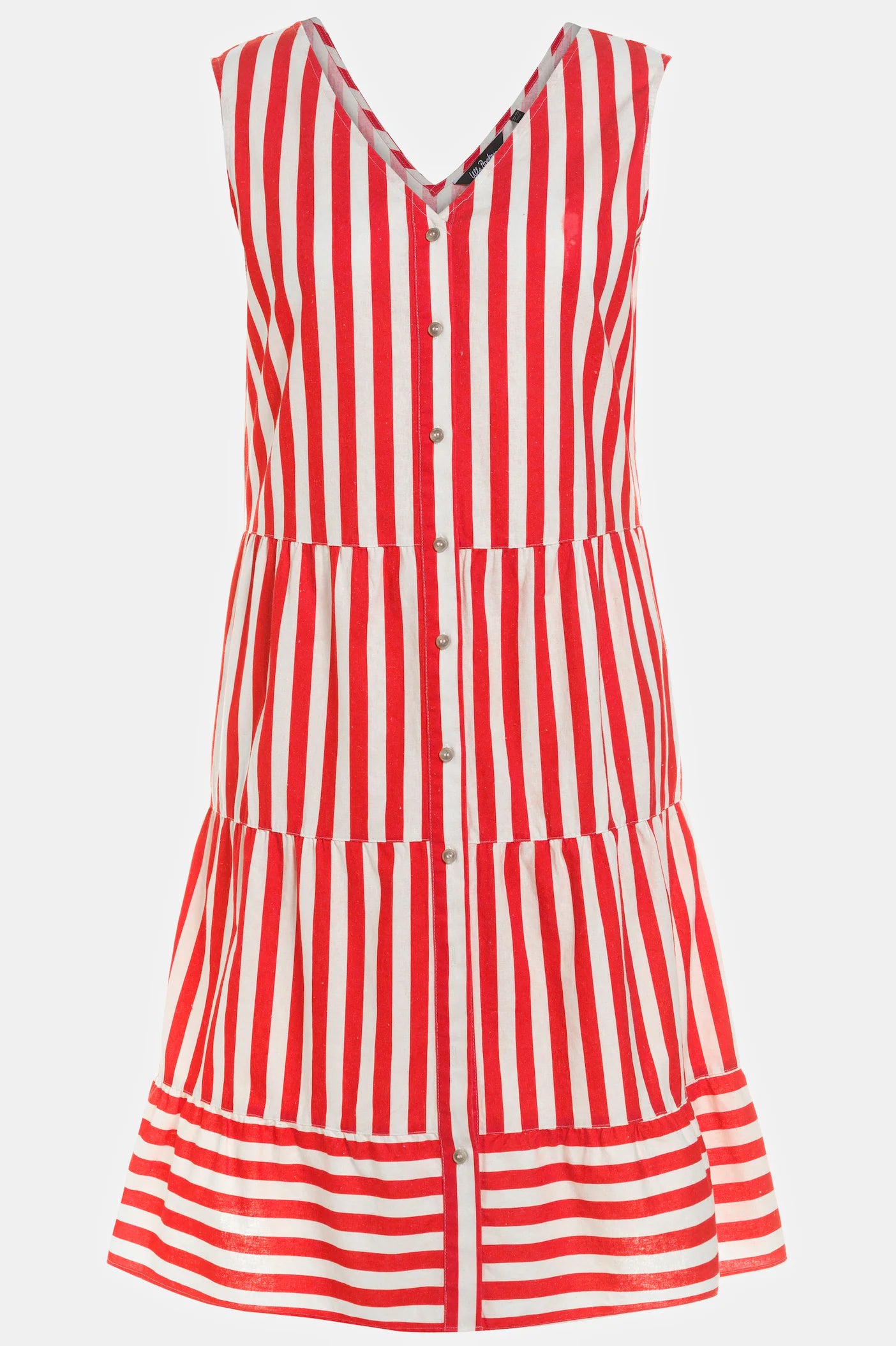 (U2) Ulla Popken Kleid Rot/weiß gestreift 807339