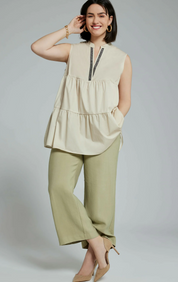 (U24) Ulla Popken Bluse hellbeige 804448 150