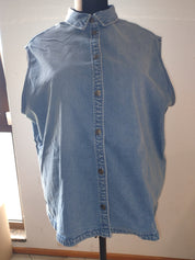 (U26) Ulla Popken Jeansweste blau 807072 902