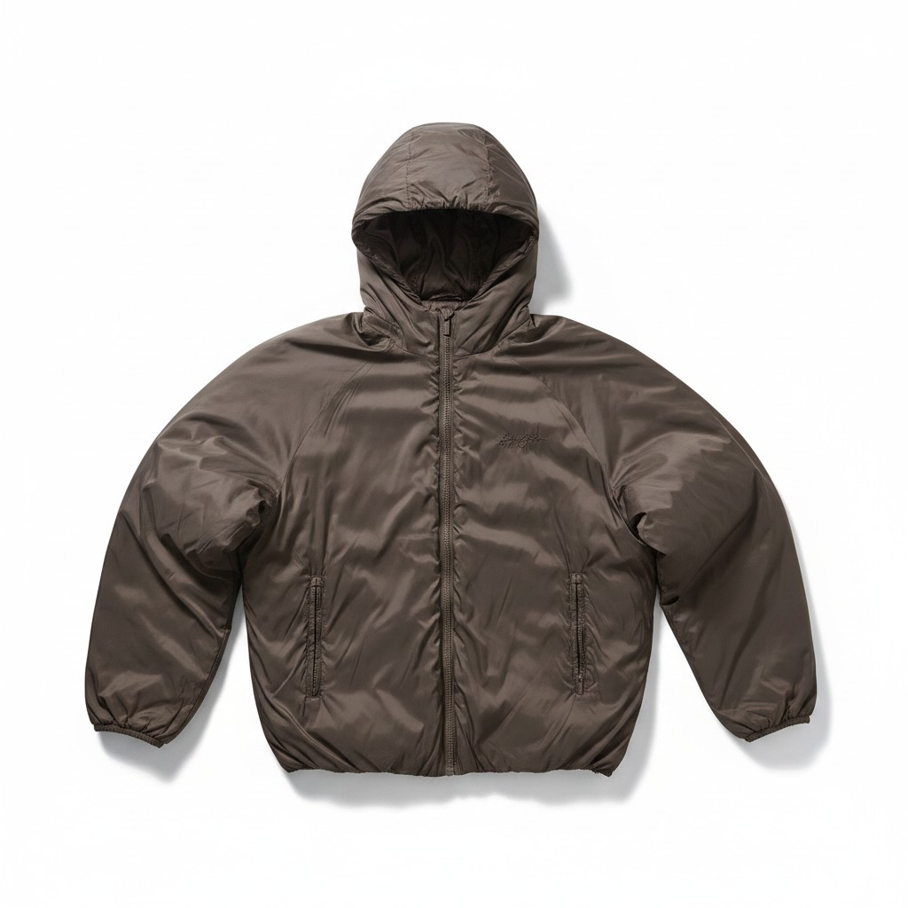 Sean John Jacke Herren Braun Oversize Pufferjacke -228-