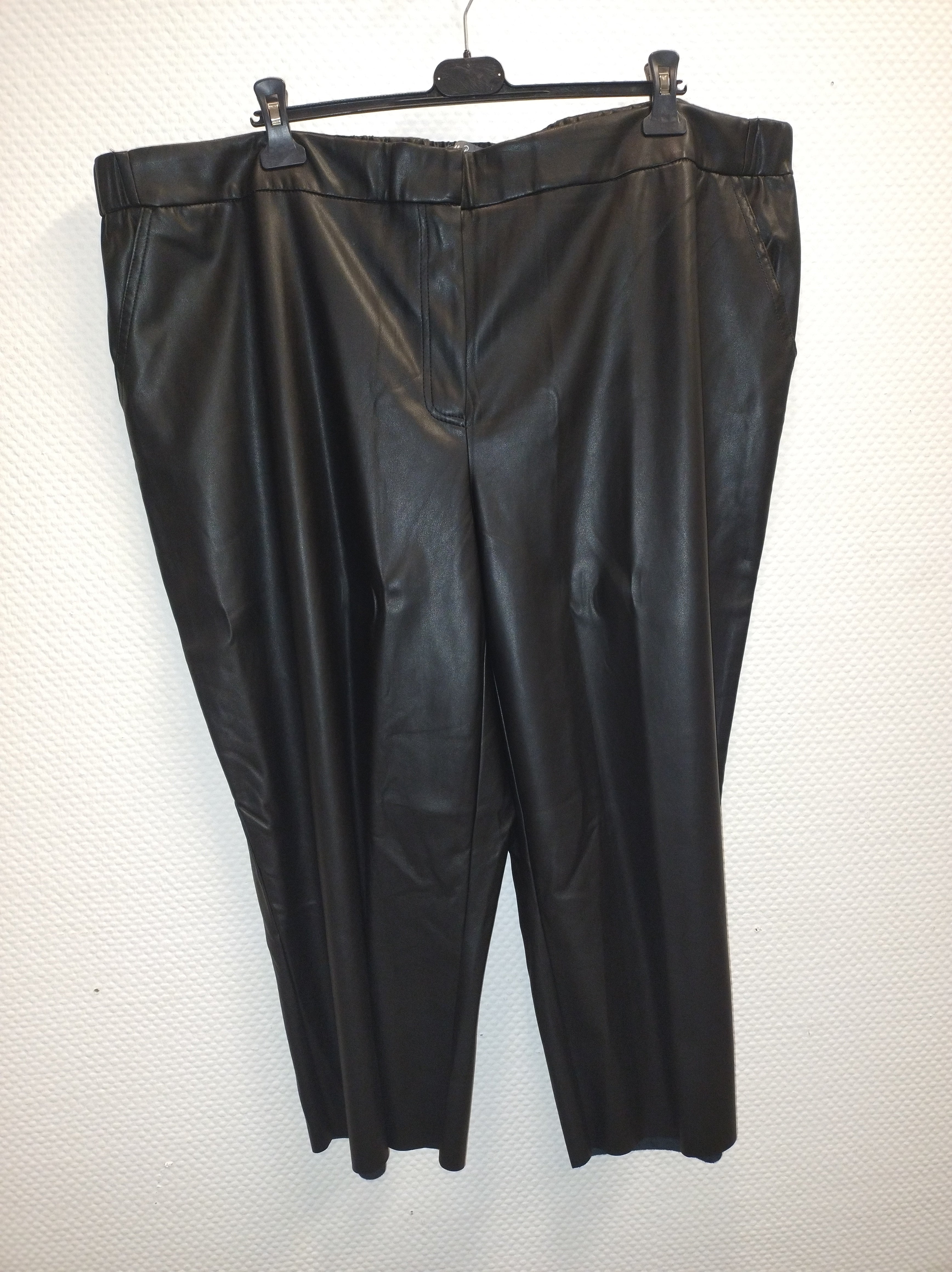(U6) Ulla popken Lederhose schwarz 800679 100