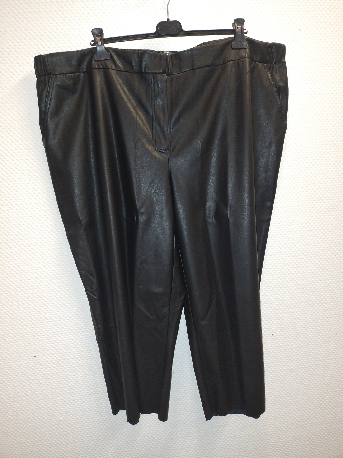 (U6) Ulla popken Lederhose schwarz 800679 100