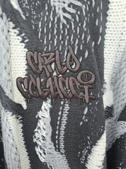 Carlo Colucci Tshirt schwarz weiß 3d Optik