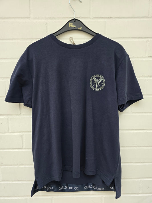 (79) Carlo Colucci Tshirt unisex dunkelblau Gummi Logo