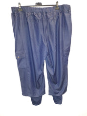 (U43) Ulla Popken Hose Sport Navy 796265 130