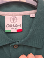 (Stange2) Carlo Colucci Poloshirt dunkelgrün Gr L
