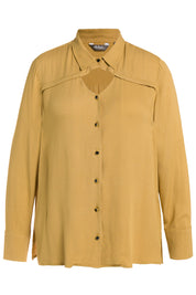 (U12) Ulla Popken Bluse Senfbraun 810331 316