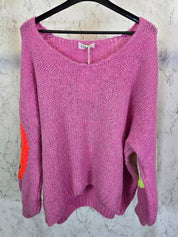 Smiley Pullover pink Kuschelpullover dick