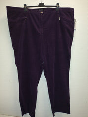 (U45) Ulla Popken Hose Dunkel Lila 725826 83