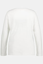 (U30) Ulla Popken Langarmshirt weiß