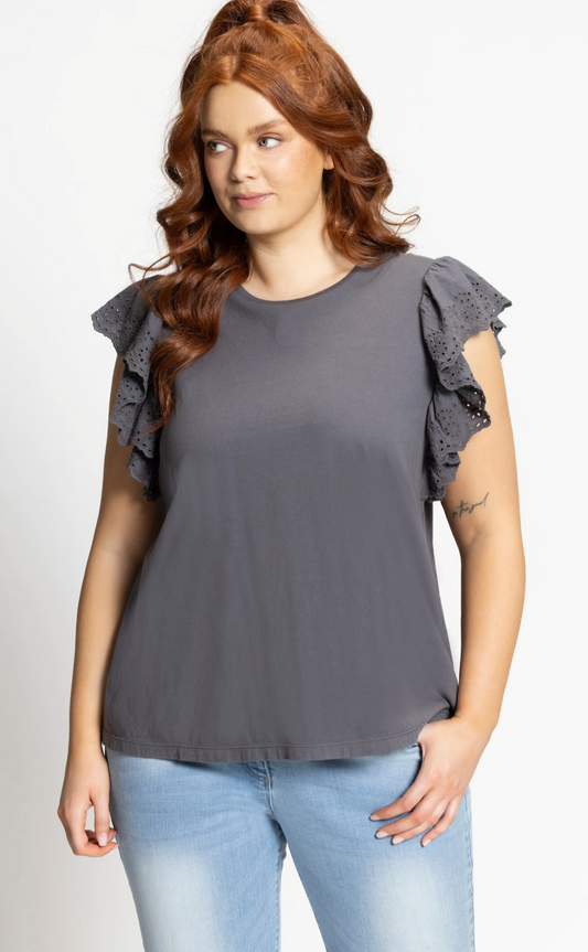 (U30) Ulla Popken T-Shirt Grau 810614 100