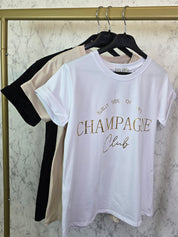 Champagne Club Tshirt Ärmel gekrempelt