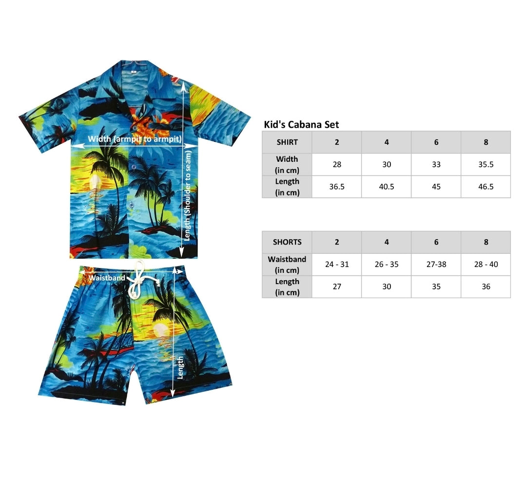 Kinder Sommer Set Hawaii bunt 2 teilig Palmen Sommer Strand