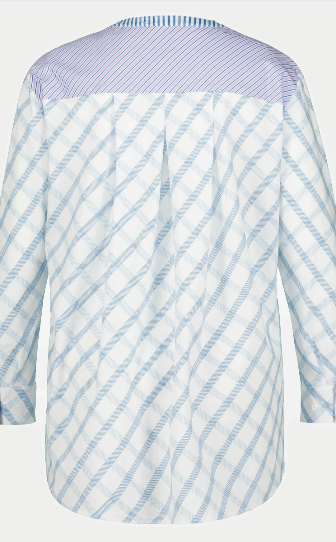 (U9) Ulla popken Hemd Blau/Lila/weiß 800488 800