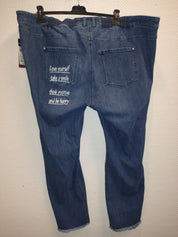 (U6) Ulla popken Jeans mit Schrift 806381 902