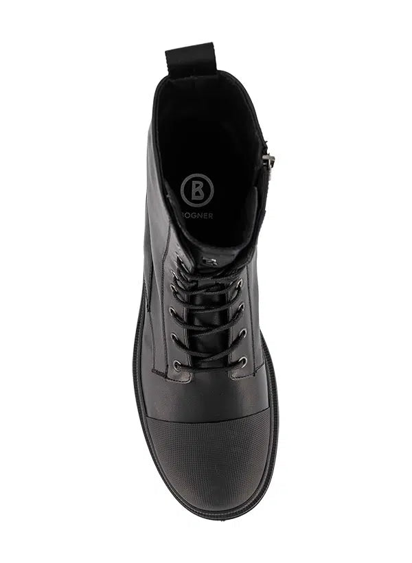 BOGNER Boots Stiefel Leder schwarz